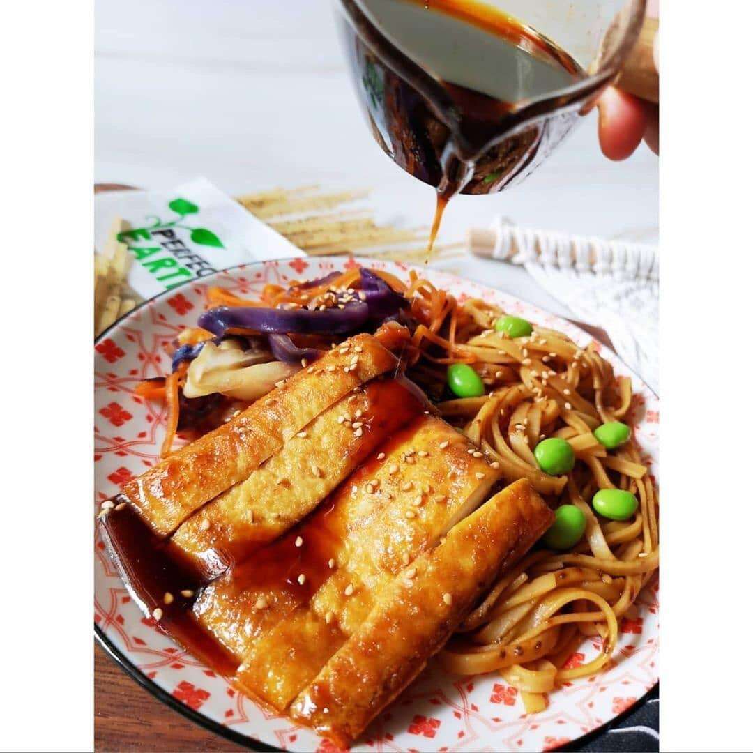 Tofu Chicken Teriyaki Chia Pasta | Forever Young Enterprise Tofu Chicken Teriyaki Chia Pasta